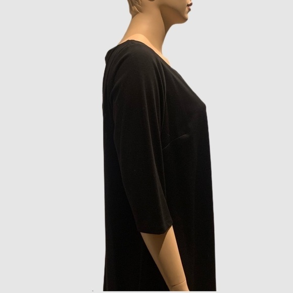 IGIGI Brigitte Mod Dress Plus Size 22/24 ColorBlock Black Red & Gray 3/4 Sleeves - Picture 13 of 13